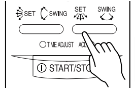 General Ac Remote Horizontal Airflow Adjustment button